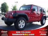 2010 Flame Red Jeep Wrangler Unlimited Sport 4x4 #29266178