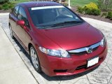 2009 Tango Red Pearl Honda Civic LX Sedan #29266659