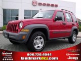 2005 Flame Red Jeep Liberty Sport #29404424