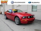 2008 Dark Candy Apple Red Ford Mustang GT Deluxe Coupe #29483380