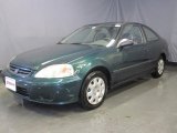 2000 Clover Green Pearl Honda Civic DX Coupe #29536550