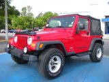 2004 Flame Red Jeep Wrangler Sport 4x4 #29536297