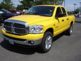 2008 Detonator Yellow Dodge Ram 1500 Big Horn Edition Quad Cab 4x4 #29668653