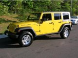 2009 Detonator Yellow Jeep Wrangler Unlimited Rubicon 4x4 #29724003