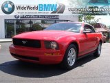 2008 Torch Red Ford Mustang V6 Deluxe Convertible #29762173