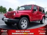 2010 Flame Red Jeep Wrangler Unlimited Sahara #29831755