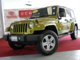 2007 Rescue Green Metallic Jeep Wrangler Unlimited Sahara 4x4 #29763235