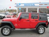 2008 Flame Red Jeep Wrangler Unlimited X 4x4 #29957442