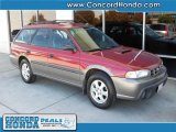 1998 Ruby Red Pearl Subaru Legacy Outback Wagon #29956931