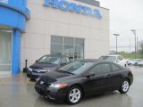 2007 Nighthawk Black Pearl Honda Civic EX Coupe #30037213