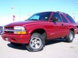 Dark Cherry Red Metallic Chevrolet Blazer in 2001