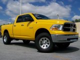 2009 Detonator Yellow Dodge Ram 1500 SLT Quad Cab 4x4 #30213692