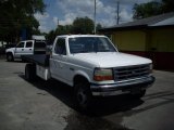 1997 Oxford White Ford F350 XL Regular Cab Dually Chassis Flat Bed #30367762