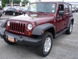 2007 Red Rock Crystal Pearl Jeep Wrangler Unlimited X 4x4 #30424396