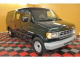 Deep Emerald Green Metallic Ford E Series Van in 2001