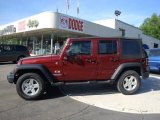2008 Red Rock Crystal Pearl Jeep Wrangler Unlimited X 4x4 #30485052
