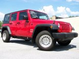 2009 Flame Red Jeep Wrangler Unlimited X 4x4 #30543707