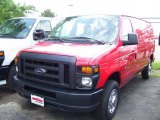 Vermillion Red Ford E Series Van in 2010