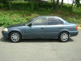 1996 Cyclone Blue Metallic Honda Civic LX Sedan #30894595