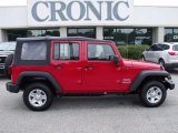2010 Flame Red Jeep Wrangler Unlimited Sport 4x4 #30935732