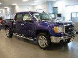 2010 Laser Blue Metallic GMC Sierra 1500 SLT Crew Cab 4x4 #30894212