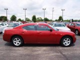 2008 Inferno Red Crystal Pearl Dodge Charger SE #31038108