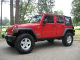 2007 Flame Red Jeep Wrangler Unlimited X 4x4 #31038419