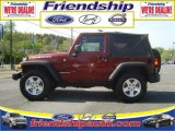 2007 Red Rock Crystal Pearl Jeep Wrangler Rubicon 4x4 #31079741