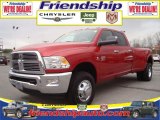 2010 Inferno Red Crystal Pearl Dodge Ram 3500 Big Horn Edition Crew Cab 4x4 Dually #31079531