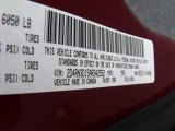 2010 Grand Caravan Color Code for Deep Cherry Red Crystal Pearl - Color Code: PRP