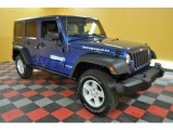 2010 Deep Water Blue Pearl Jeep Wrangler Unlimited Rubicon 4x4 #31204570
