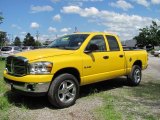 2008 Detonator Yellow Dodge Ram 1500 Big Horn Edition Quad Cab 4x4 #31332384