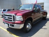 2005 Dark Toreador Red Metallic Ford F350 Super Duty Lariat Crew Cab 4x4 Dually #31331722