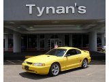 Chrome Yellow Ford Mustang in 1998