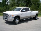 2010 Bright White Dodge Ram 3500 Laramie Crew Cab 4x4 Dually #31426057