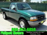 1999 Amazon Green Metallic Ford Ranger XL Regular Cab #31585148
