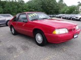 Bright Red Ford Mustang in 1993