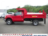 2011 Vermillion Red Ford F350 Super Duty XL Regular Cab 4x4 Chassis Dump Truck #31584877