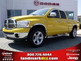 2008 Detonator Yellow Dodge Ram 1500 Big Horn Edition Quad Cab #31743199