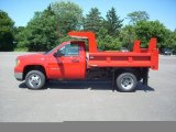 2010 Fire Red GMC Sierra 3500HD Work Truck Regular Cab Chassis Dump Truck #31791675