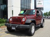 2007 Red Rock Crystal Pearl Jeep Wrangler Unlimited X 4x4 #31851229