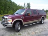 2008 Dark Toreador Red Ford F250 Super Duty Lariat Crew Cab 4x4 #31900432