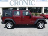 2010 Red Rock Crystal Pearl Jeep Wrangler Unlimited Sport 4x4 #31964065