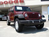 2010 Red Rock Crystal Pearl Jeep Wrangler Unlimited Sport 4x4 #32098790