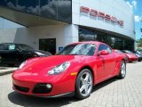 2011 Guards Red Porsche Cayman  #32178426