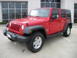 2010 Flame Red Jeep Wrangler Unlimited Sport 4x4 #32178282