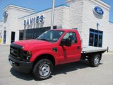 2009 Red Ford F250 Super Duty XL Regular Cab 4x4 Chassis #32268741