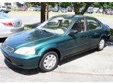 2000 Clover Green Pearl Honda Civic LX Sedan #32340752