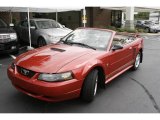 2001 Laser Red Metallic Ford Mustang V6 Convertible #3222963