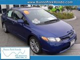 2007 Royal Blue Pearl Honda Civic Si Sedan #32534882